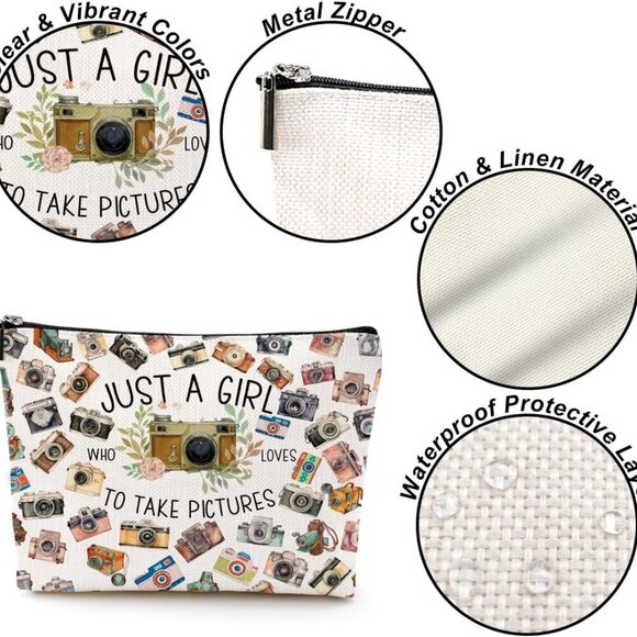 Photographer Gifts Makeup Bag Photo Lover Gifts Photography Gifts Cosmetic Bag C - Picture 4 of 6